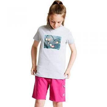 Dare2B Go Beyond-Camiseta Informal Estampada De Algodón T-Shirts/Polos/Vests, Niñas, Argent Grey, 14 Yr