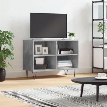Mueble de TV madera de ingeniería 69,5x30x50 cm gris hormigón