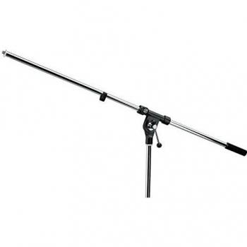 K&M 211 Chrome Microphone Boom Arm - Adjustable, Noise-Free, 3/8 Thread Connection