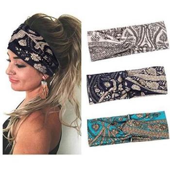 Yean Boho diademas anchas cruzadas para la cabeza para mujeres y niñas