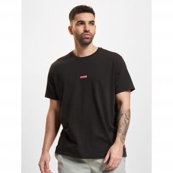 Camiseta Levi's Relaxed Baby Tab negra para hombre con logo central - Cómoda y versátil