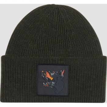 Antony Morato Green Wool Blend Beanie with Label Patch - Men's One Size Cap