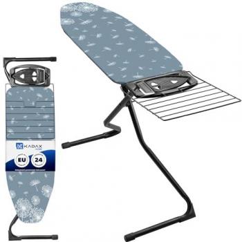 Tabla de planchar Kadax 120x42cm con soporte de hierro, mesa ancha plegable y altura regulable