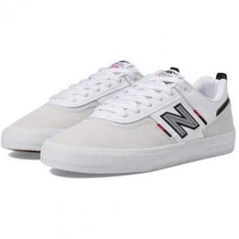 New Balance Numeric Jamie Foy 306 Skate Sneakers - White/Red, Suede/Mesh, Size 40