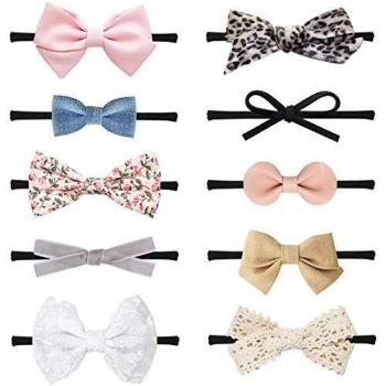 DRESHOW 10 Pcs Bebé Niña Diademas Bebé Hairband de los Bebés Recién Nacidos Diademas de Bebé Diadema Elástica Bebé Niñas Banda Para Cabeza Accesorio