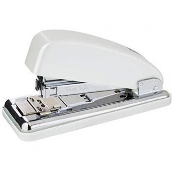 Petrus 626833 Grapadora Metálica Clásica, Grapa 30 Hojas, Apertura de 180°, Gama WOW,Blanco