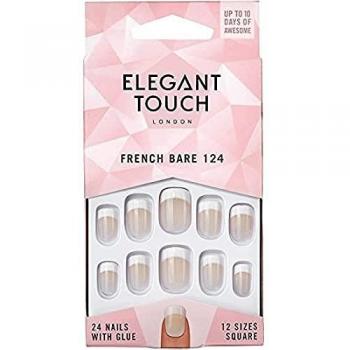 Elegant Touch Natural francés Nails Número 124, Pequeño