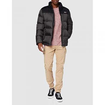 Schott UTAH Men's Down Jacket with Yoke and Embroidery in Grey