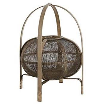 Portavelas DKD Home Decor Natural Marrón Bambú 33 x 33 x 42 cm