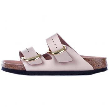 Birkenstock Sandalias Planas Arizona Big Buckle de Mujer en Piel - Beige Talla 37