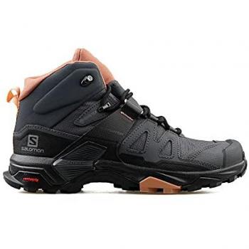 Salomon - Botas de montaña de mujer X Ultra 4 Mid GTX, color Ebony/Mocha Mousse/Almond Cream, talla 36 EU