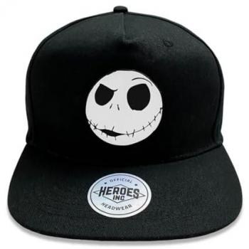 Gorra de béisbol unisex negra con cara de Jack de Pesadilla Antes de Navidad, talla única