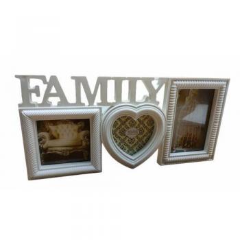 Portafotos Múltiple Pared Family 40x19cm Decorativo y Práctico