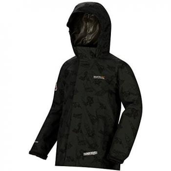 Niños regata bulldozer Chaqueta gris del sello impreso 3-4