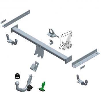 Enganche de remolque desmontable Brink 566600, compatible con vehículos específicos, fabricado en acero resistente, capacidad de carga máxima adecuada para remolques ligeros, sistema de instalación rápida y fácil, incluye todos los accesorios necesa