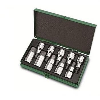 Juego de llaves hexagonales y de vaso TOPTUL 1/2 con 9 piezas (4, 5, 6, 7, 8, 10, 12, 14, 17 mm)