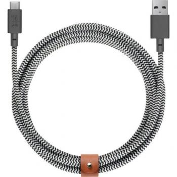 Cable de Cintura Native Union USB-A a USB-C 3m Zebra