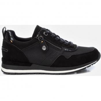 Zapatillas de mujer Refresh 172059 con doble suela, cordones y cremallera en color negro