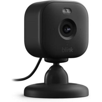 Cámara de Seguridad IP Blink Mini 2 - Con Visión Nocturna HD, Compatible con Alexa, Color Negro