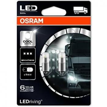 Osram 3924CW-02B LEDriving LED Retrofit T4W 24V Premium Iluminación Interior Cool White 6000K,Blister Doble