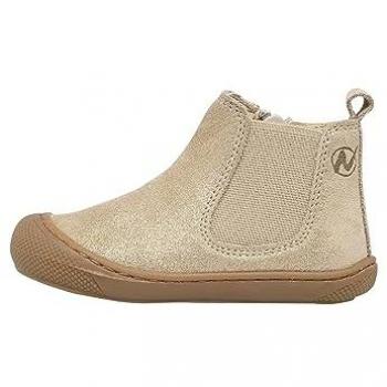 Botines Chelsea Naturino SALLY para bebé niña, primeros pasos, color dorado platino