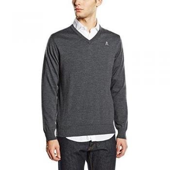 Scalpers, THYME VNECK 05 - Jersey para hombre, color grey, talla S
