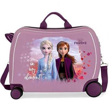 Disney Frozen Nature is magical Maleta Infantil Morado 50x38x20 cms Rígida ABS Cierre combinación 34L 2,1Kgs 4 Ruedas Equipaje de Mano