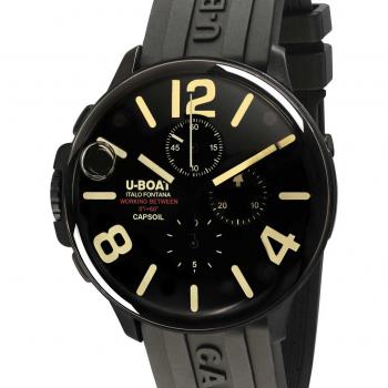 U-Boat 8109/E Capsoil Chronograph 45mm DLC Men's Watch 10ATM