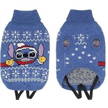 Cerdá - ForFanPets | Jersey para Perro de Stitch con Diseño Navideño Tejido - Licencia Oficial Disney
