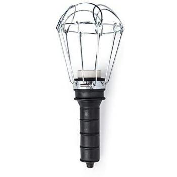 Famatel 2450 portátil goma | Lámpara de trabajo | 100W | Sin cable | Bombillas E27 | Producto certificado con CE | Negro, 27x12x12 cm