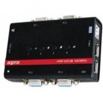Approx Kvmusb4Pa Kvm Switch 4Pc 1T1R1M 2Xusb Audio