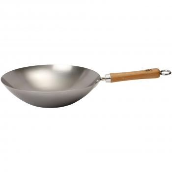 Escuela de Wok de Estrella de la Wok de Acero al Carbono Wok, Plata, 30,5 cm