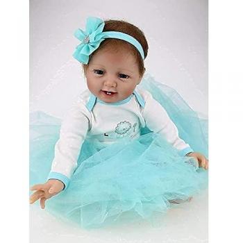 ZIYIUI Lifelike Reborn Bebé Niñas 22 Pulgadas 55cm Vinilo de Silicona Realista Hecho a Mano Reborn Muñecas para Niñas Juguetes Reborn Baby Dolls