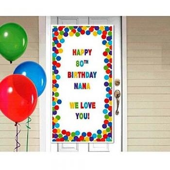 Amscan – 241141 Primaria arcoíris feliz cumpleaños personalizable Kit de decoración
