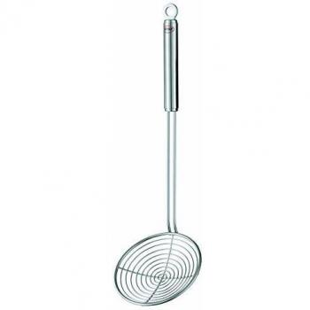Espumadera de Acero Inoxidable 18/10 con Mango Redondo, 12 cm, Apta para Lavavajillas, 38.5 cm