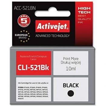 Activejet CLI-521BK XL Black Ink Cartridge for Canon PIXMA