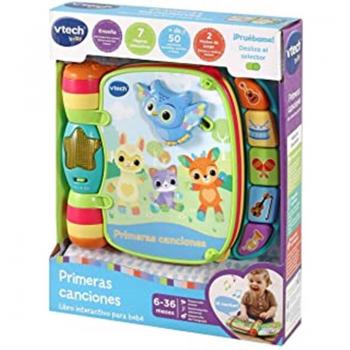 VTech Baby - Primeras Canciones | Libro interactivo de aprendizaje | Juguete para bebés +6 meses | Multicolor | Versión ESP