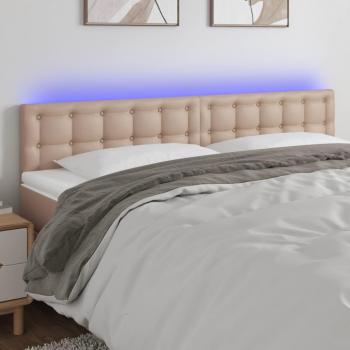 Cabecero Capuchino Led 160x5x78/88 cm en Cuero Sintético