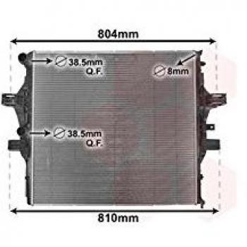 Radiador de refrigeración del motor Van Wezel 28002125 para Iveco Turbo-Daily 3.0 Tdi (2011-2014)