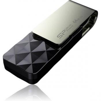Silicon Power Blaze B30 64GB USB 3.1 Gen 1 Flash Drive - Black