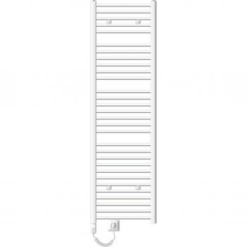 Radiador Eléctrico de Baño LuxeBath Sahara 500x1800 mm Blanco Curvo 1200W con Termostato y Pantalla Digital