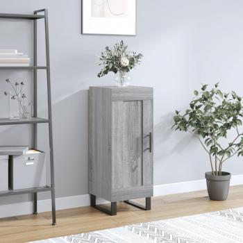 Aparador de madera de ingeniería gris Sonoma 34,5x34x90 cm