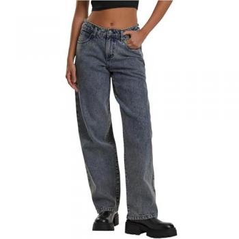 Urban Classics Women's Mid Waist 90's Blue Jeans - Sizes W27L32 to W32L32