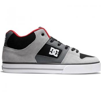 Zapatillas DC Shoes Pure Mid - Zapatillas de deporte para hombre, estilo puro y moderno, color negro-gris-rojo