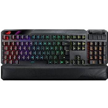 ASUS ROG Claymore II 100% / 80% TKL Wireless RGB Modular Gaming Keyboard, ROG RX Red Switches, PBT Doubleshot Keycaps, Detachable Numpad, Wrist Rest, Media Controls, USB Passthrough-Black, UK Layout