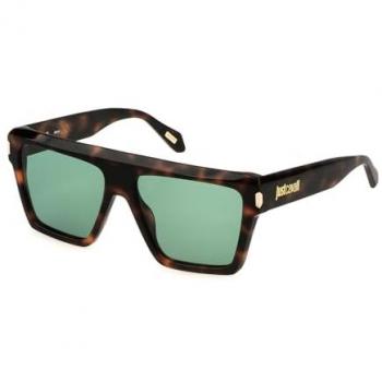 Just Cavalli SJC032 Stylish Sunglasses with Green Lenses - Brown Unisex 57MM