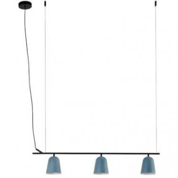 Lámpara Colgante Lineal Azul Faro Barcelona Studio 3 Luces E14 IP20