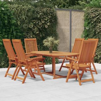 7-Piece Solid Eucalyptus Garden Dining Set