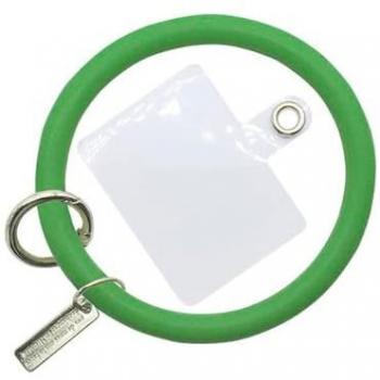 Anillo Colgante Universal para Teléfono Móvil con Correa de Silicona Suave y Función Antipérdida (Verde)