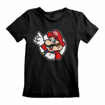 Camiseta unisex negra de Super Mario It's A Me Mario para niños de 12-13 años